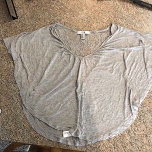 gray and lace top